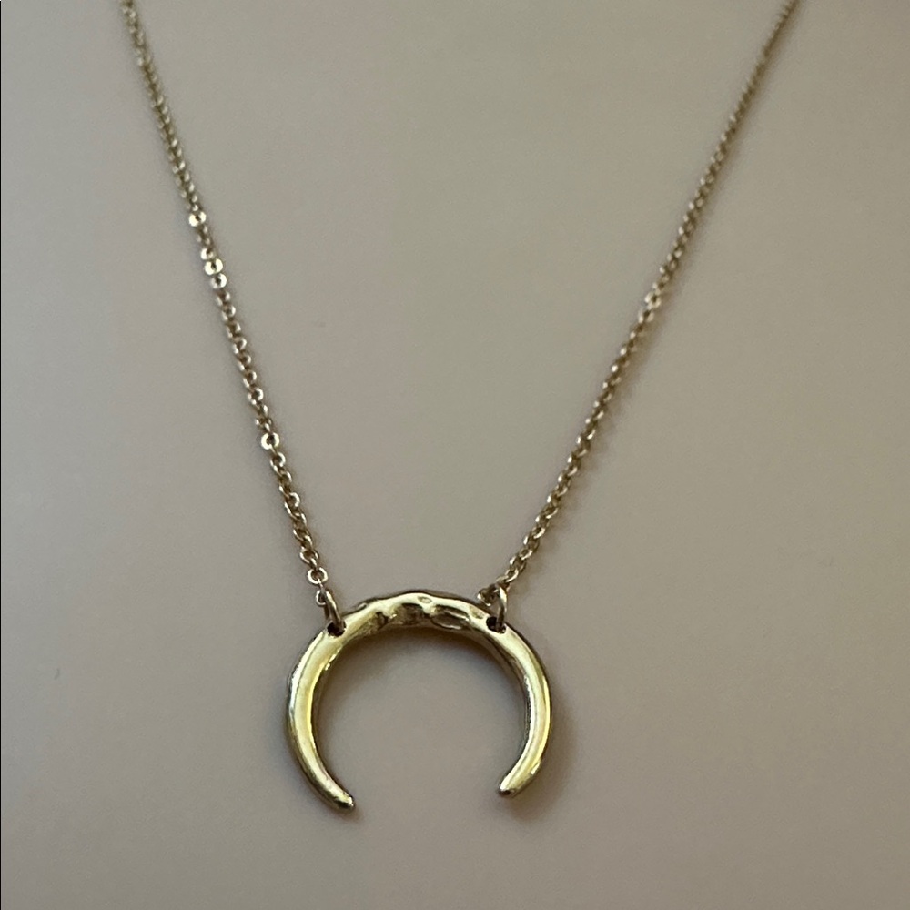 Gold Crescent Moon Necklace